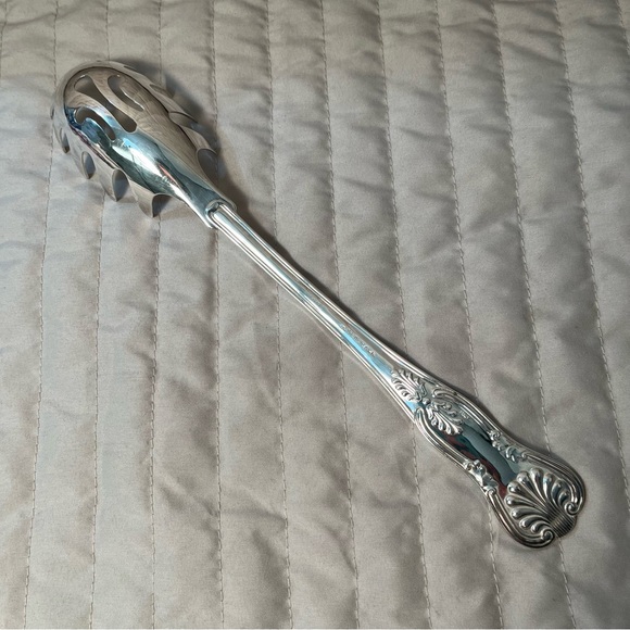 VTG Sheffield Silver Co. Pasta server Silverplate flatware Kings pattern 11 in - Picture 3 of 8